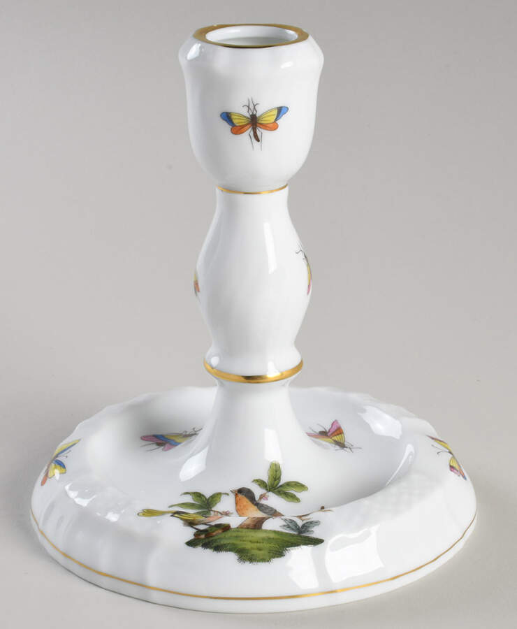 Rothschild Bird (RO) 5" Candlestick by Herend-1
