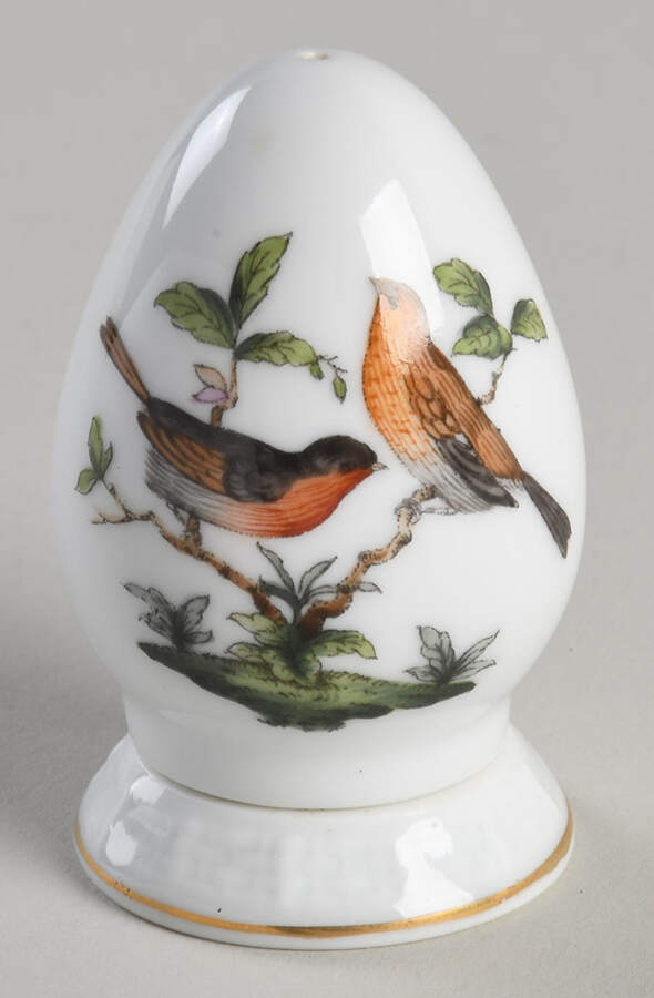 Rothschild Bird (RO) Salt Shaker & Ceramic Stopper by Herend-1