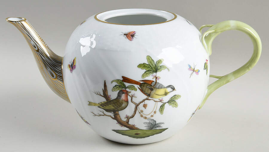 Rothschild Bird (RO) Teapot No Lid by Herend-1