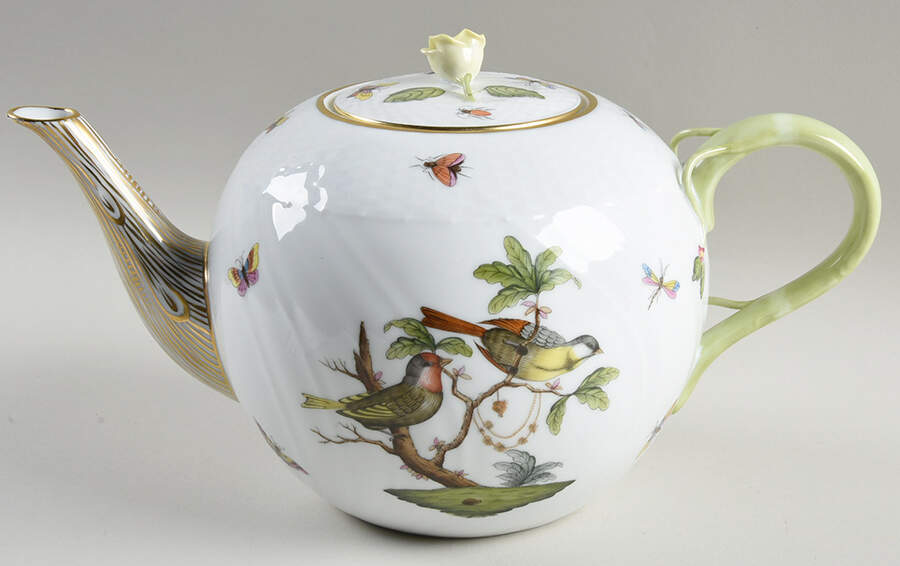 Rothschild Bird (RO) Teapot & Lid by Herend-1