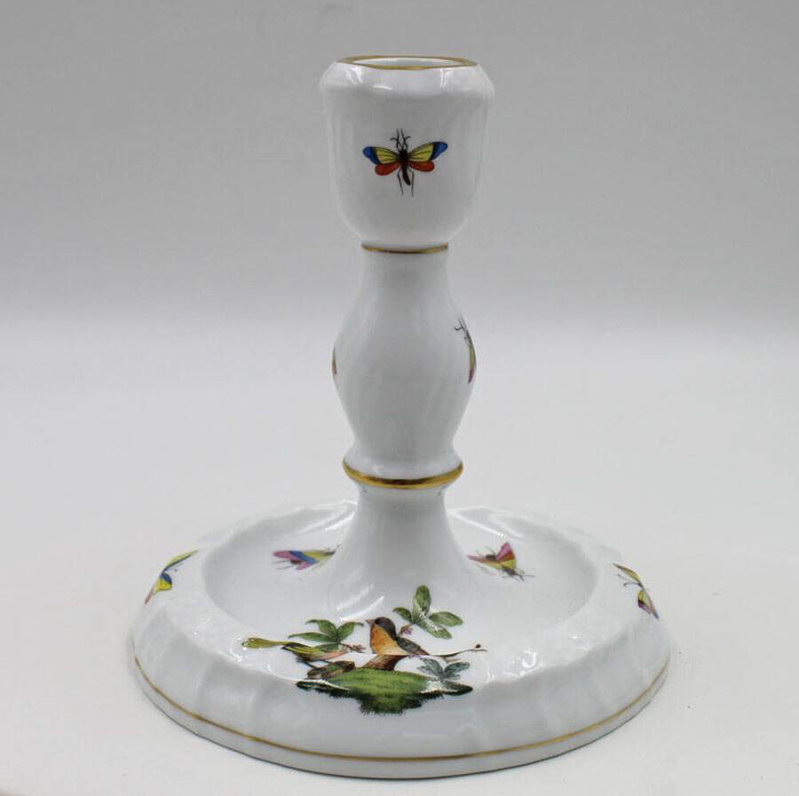 Rothschild Bird (RO) 5" Candlestick by Herend-1