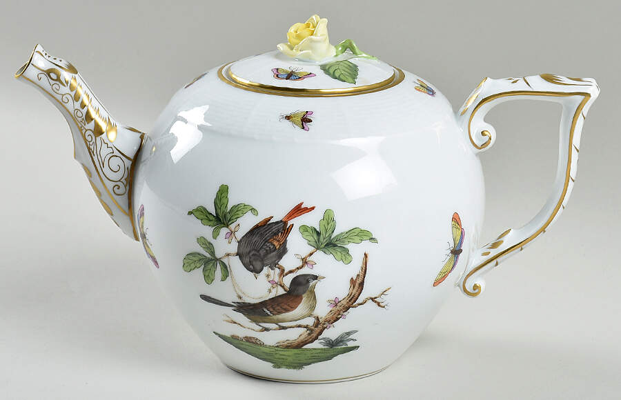 Rothschild Bird (RO) Teapot & Lid by Herend-1