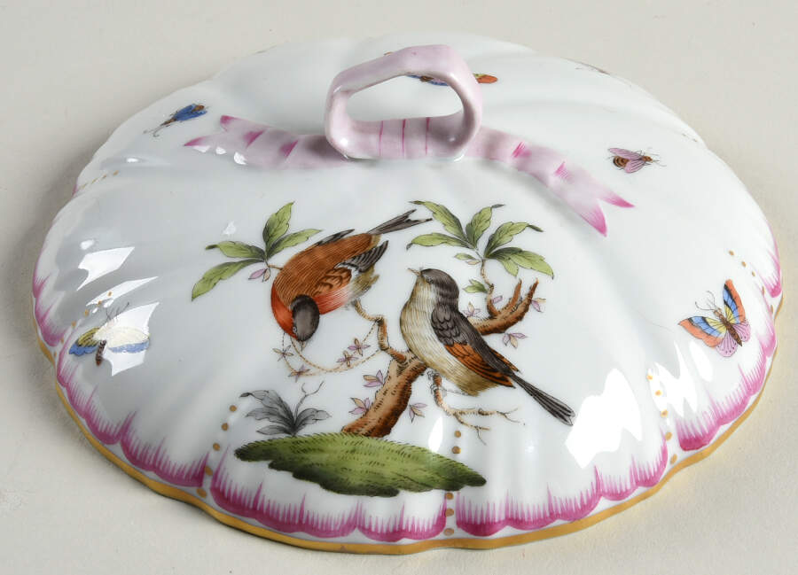 Rothschild Bird (RO) Lid for 6" Candy Box by Herend-1