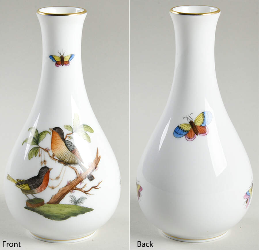 Rothschild Bird (RO) 6" Bud Vase by Herend-1