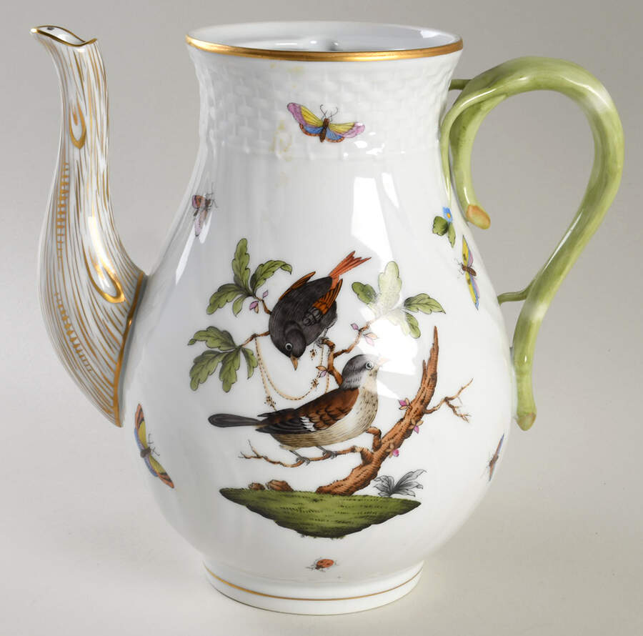 Rothschild Bird (RO) Coffee Pot No Lid by Herend-1