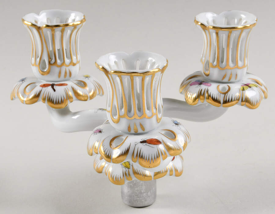 Rothschild Bird (RO) 3 Lt Candelabra Arm by Herend-1