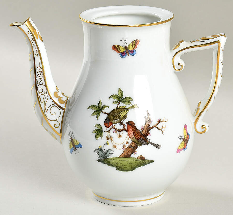 Rothschild Bird (RO) Small Coffee Pot No Lid by Herend-1