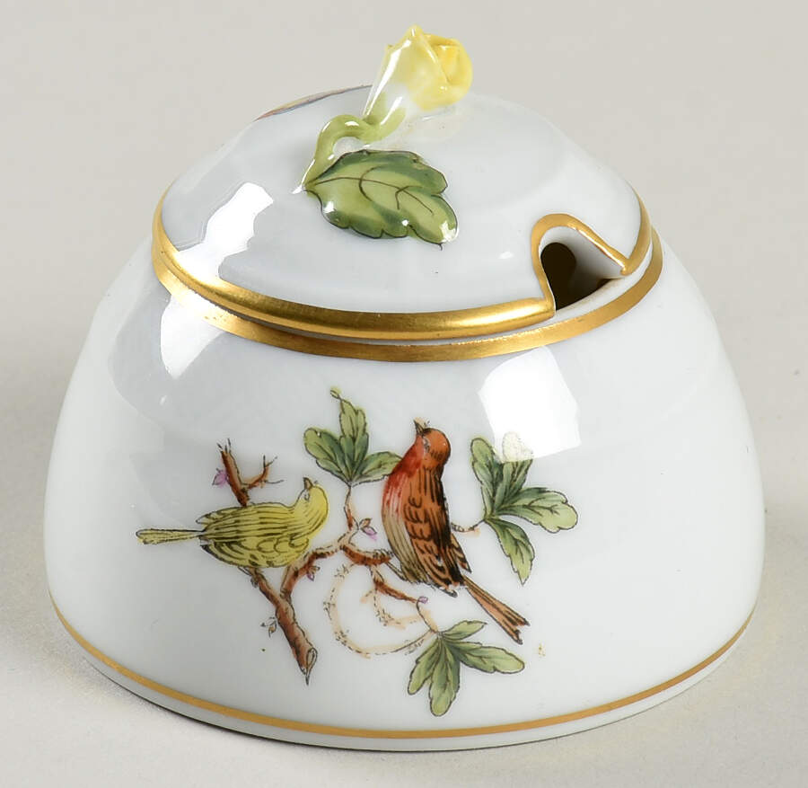 Rothschild Bird (RO) Honey Pot & Lid by Herend-1