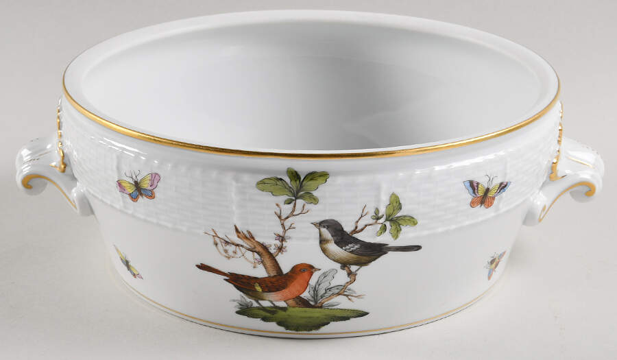 Rothschild Bird (RO) Medium Round Vegetable No Lid by Herend-1