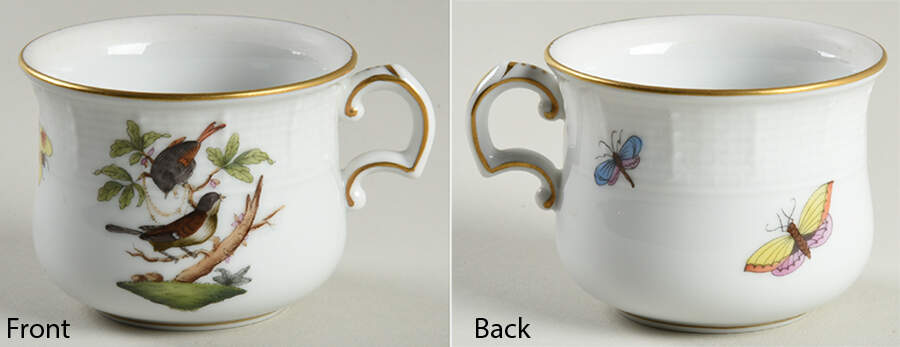 Rothschild Bird (RO) Pot de Creme (2 Pc)-Base Only by Herend-1