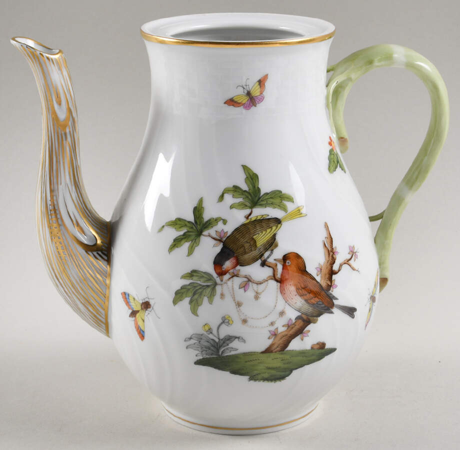 Rothschild Bird (RO) Coffee Pot No Lid by Herend-1