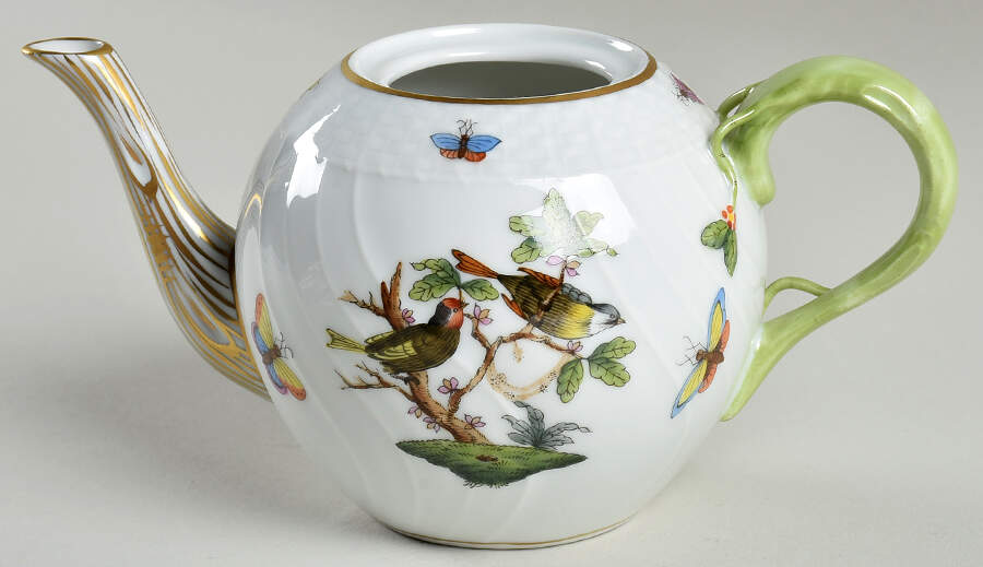 Rothschild Bird (RO) Individual Teapot No Lid by Herend-1
