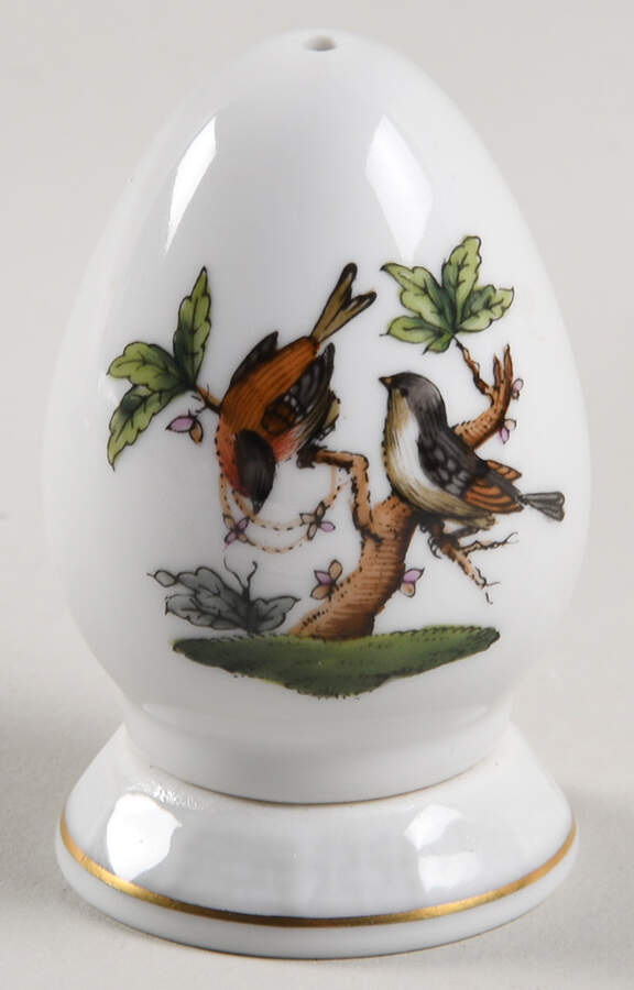 Rothschild Bird (RO) Salt Shaker & Ceramic Stopper by Herend-1