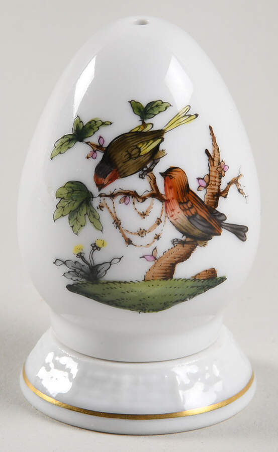 Rothschild Bird (RO) Pepper Shaker & Ceramic Stopper by Herend-1