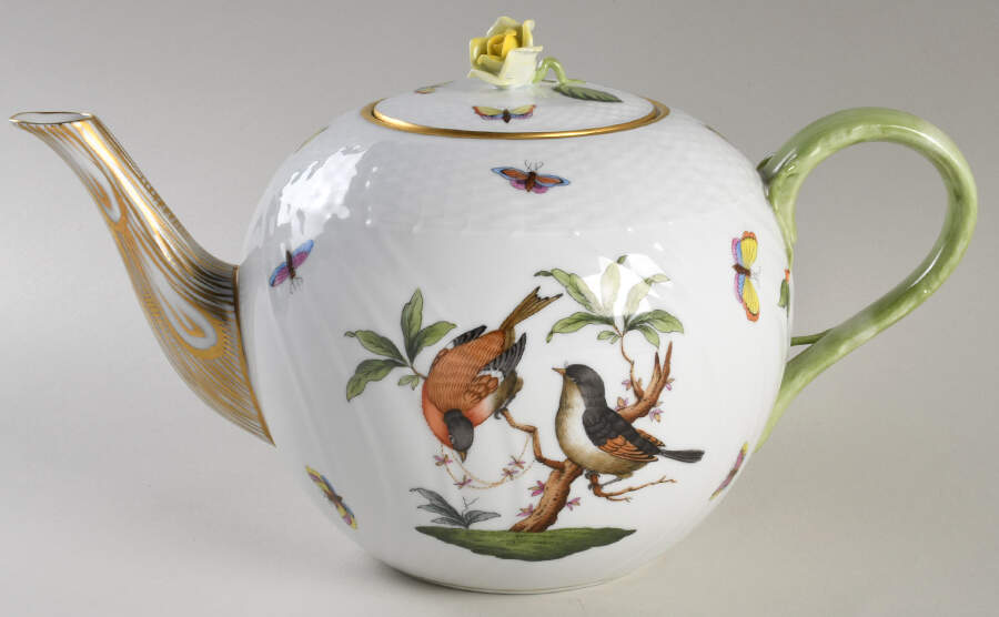 Rothschild Bird (RO) Teapot & Lid by Herend-1