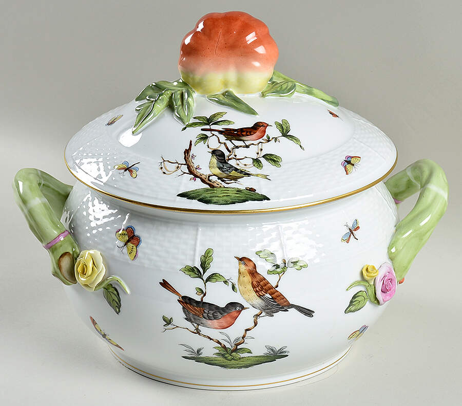 Rothschild Bird (RO) Round Tureen & Lid by Herend-1