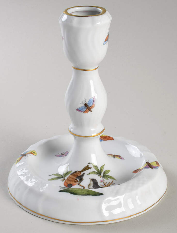 Rothschild Bird (RO) 5" Candlestick by Herend-1