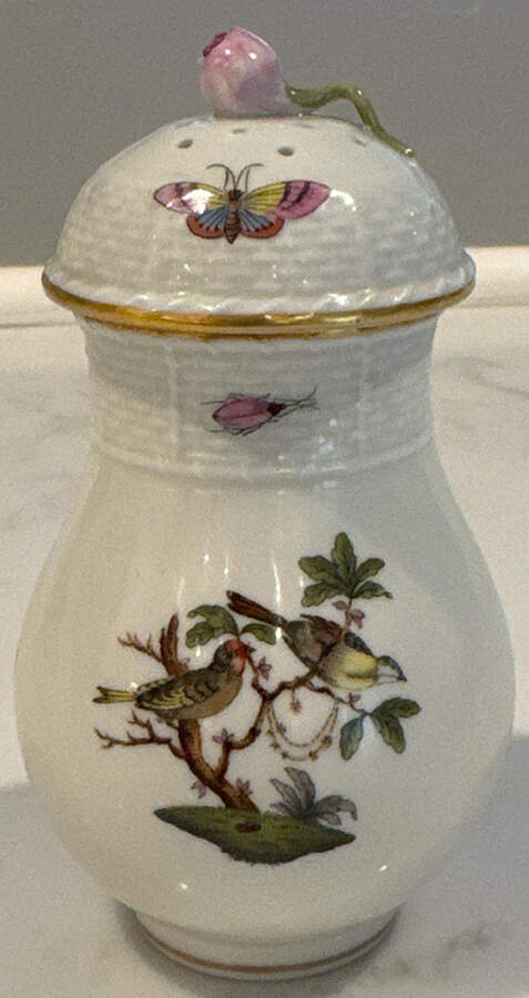 Rothschild Bird (RO) Sugar Shaker & Lid by Herend-1