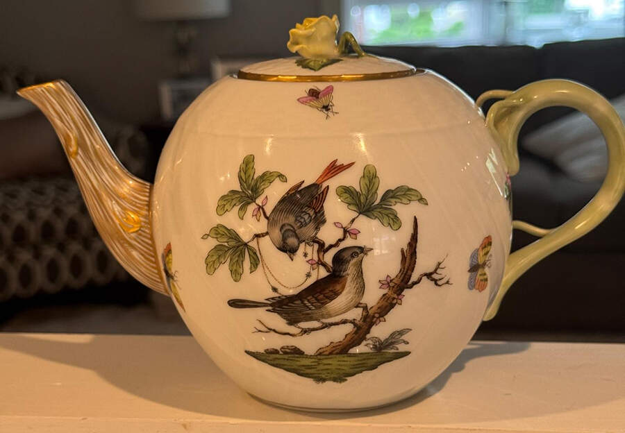 Rothschild Bird (RO) Teapot & Lid by Herend-1