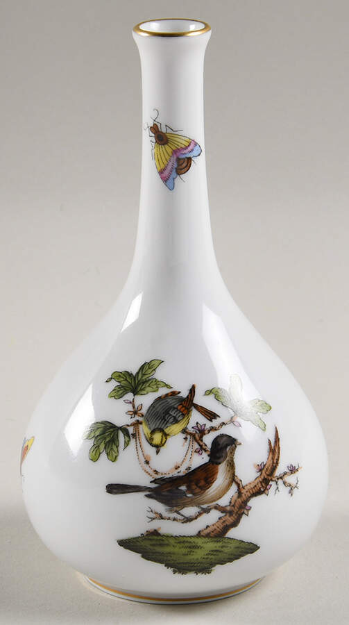 Rothschild Bird (RO) 5" Bud Vase by Herend-1