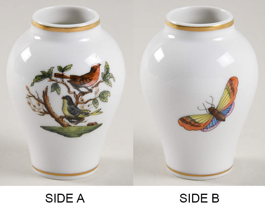 Rothschild Bird (RO) Small Covered Vase No Lid by Herend-1