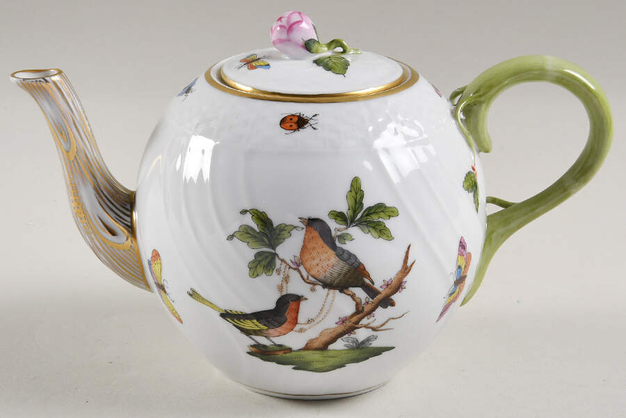 Rothschild Bird (RO) Mini Teapot & Lid by Herend-1