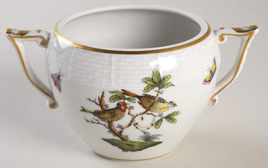 Rothschild Bird (RO) Sugar Bowl No Lid by Herend-1