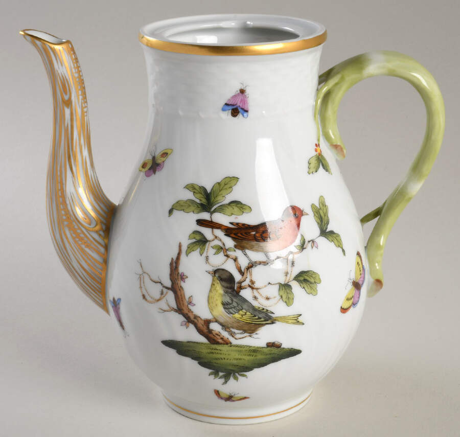 Rothschild Bird (RO) Coffee Pot No Lid by Herend-1