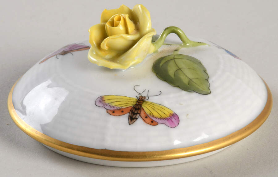 Rothschild Bird (RO) Lid for Sugar Bowl by Herend-1