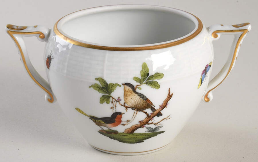 Rothschild Bird (RO) Sugar Bowl-No Lid by Herend-1