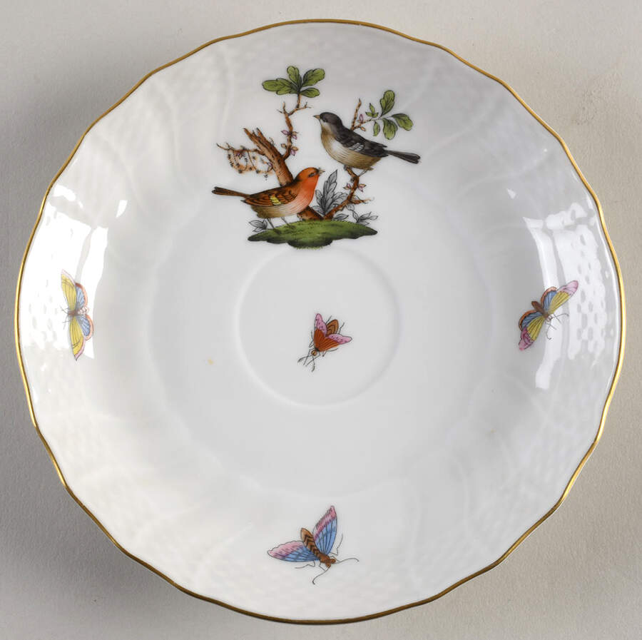 Rothschild Bird (RO) Saucer for Flat Cup by Herend-1