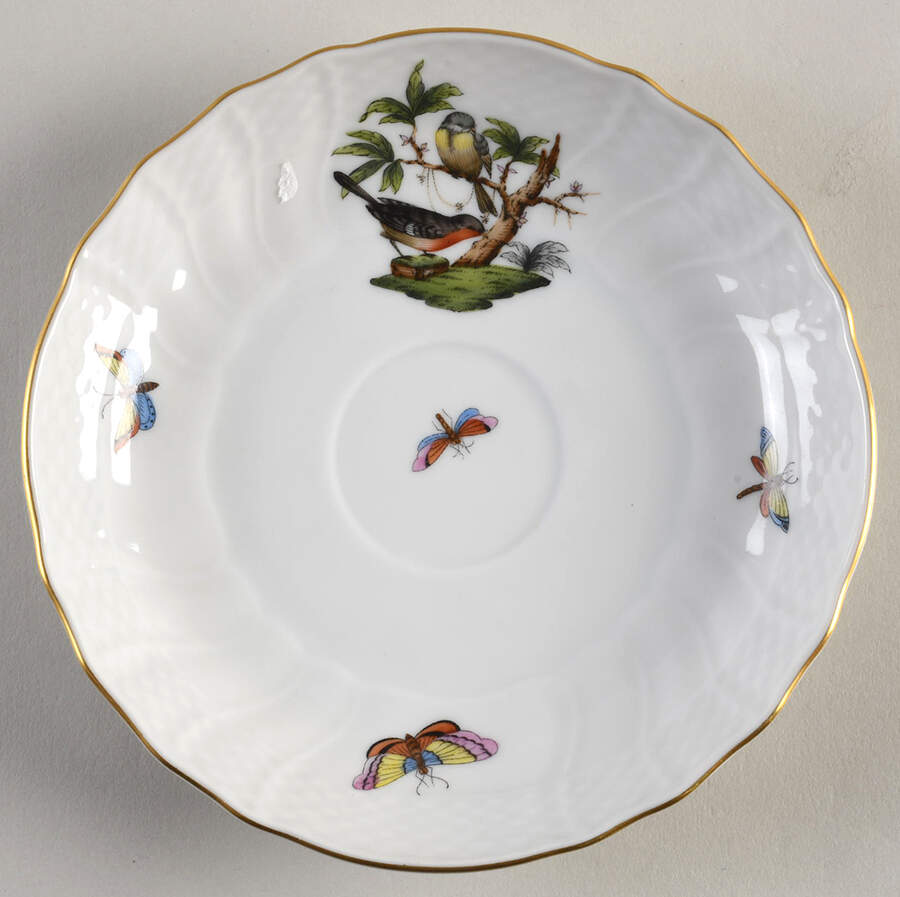Rothschild Bird (RO) Saucer for Flat Cup by Herend-1