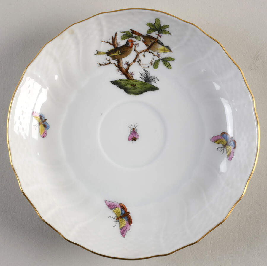 Rothschild Bird (RO) Saucer for Flat Cup by Herend-1