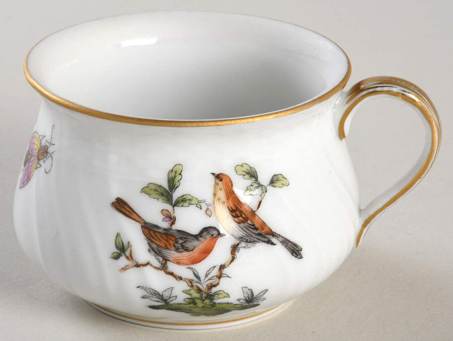 Rothschild Bird (RO) Pot de Creme (2 Pc)-No Lid by Herend-1