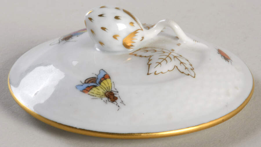 Rothschild Bird (RO) Pot de Creme (2 Pc)-Lid Only by Herend-1