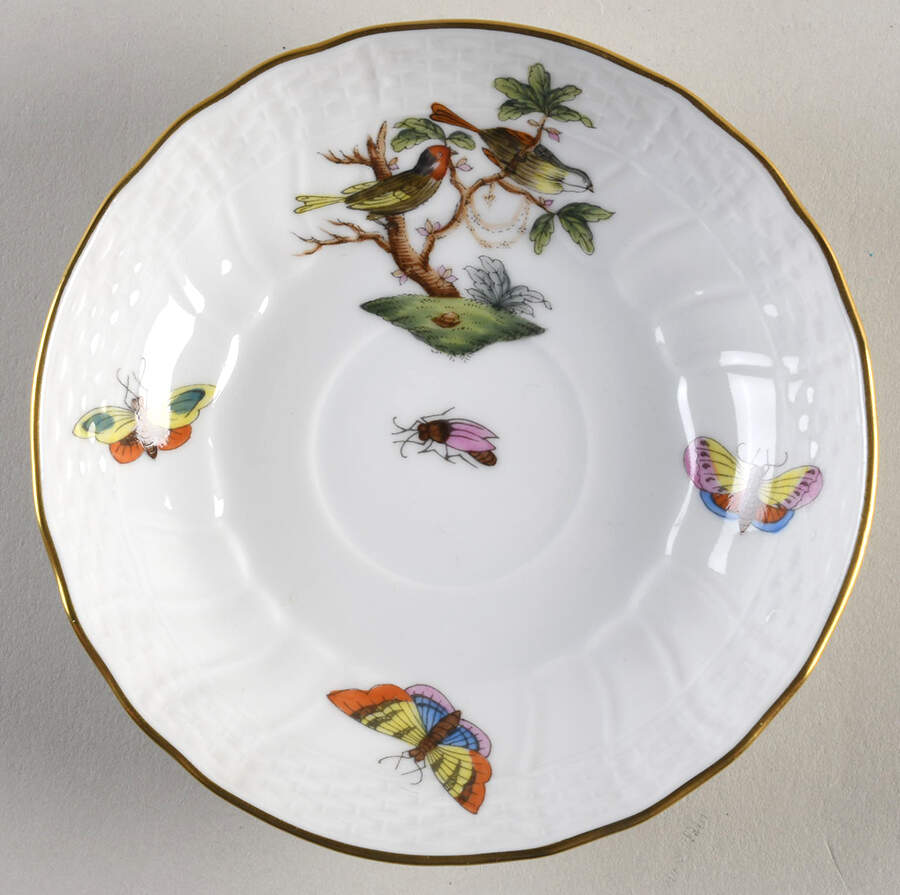 Rothschild Bird (RO) Saucer for Flat Demitasse Cup by Herend-1