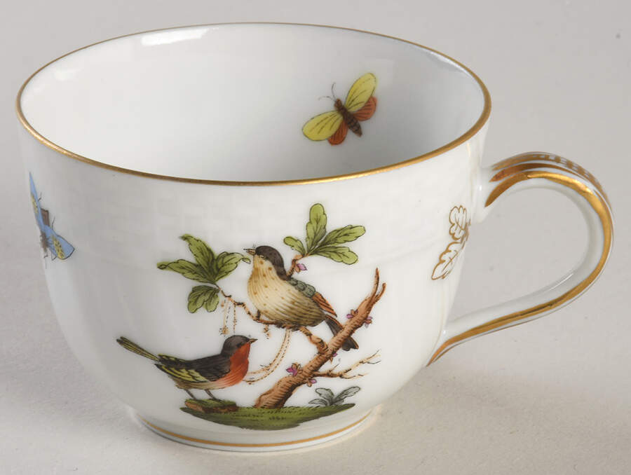 Rothschild Bird (RO) Flat Demitasse Cup by Herend-1
