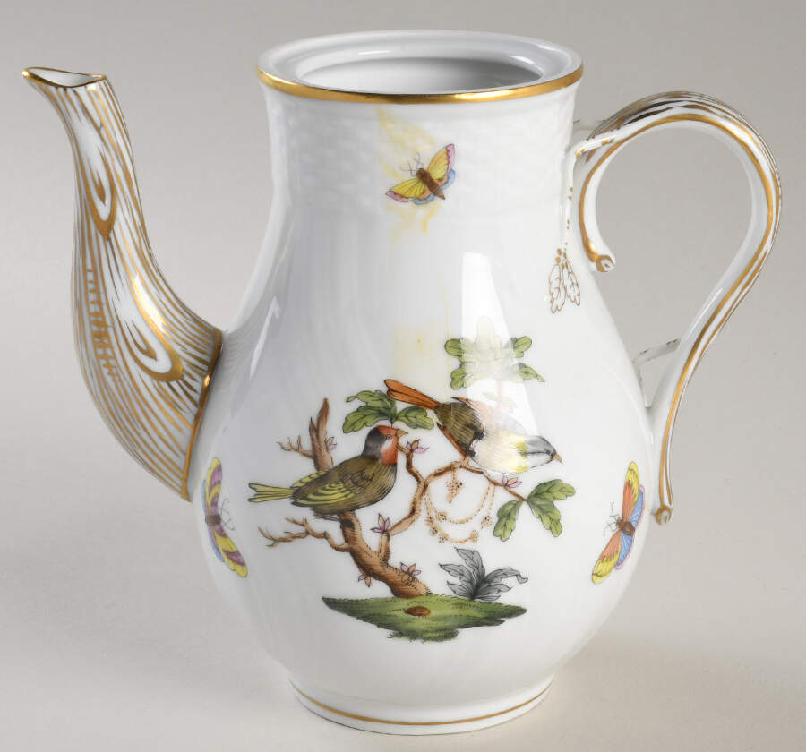 Rothschild Bird (RO) Mini Coffee Pot No Lid by Herend-1