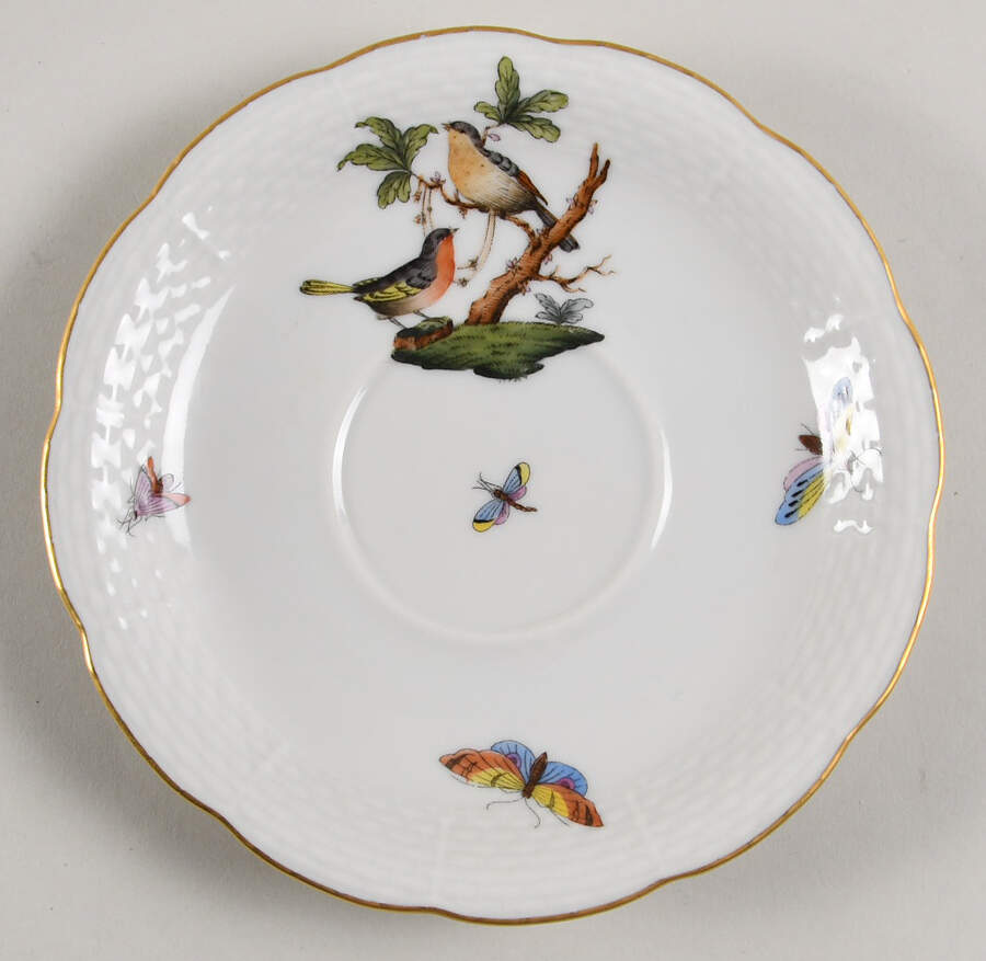 Rothschild Bird (RO) Saucer for Footed Cup by Herend-1
