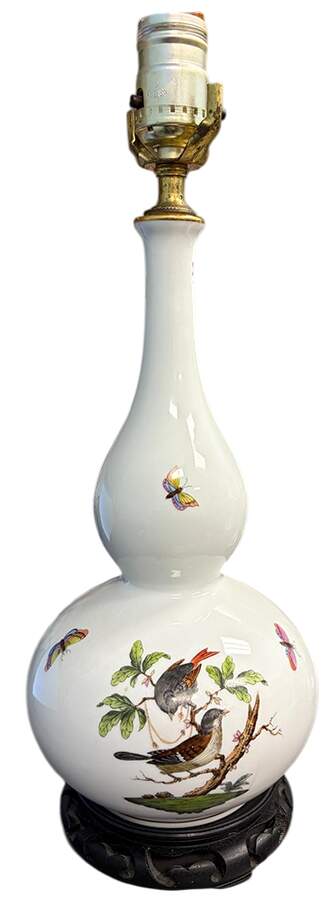 Rothschild Bird (RO) 21" Electric Lamp No Shade by Herend-1