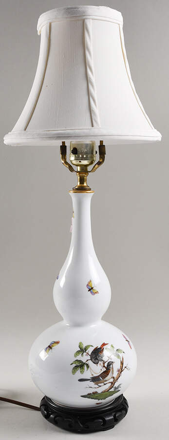 Rothschild Bird (RO) 21" Electric Lamp & Shade by Herend-1