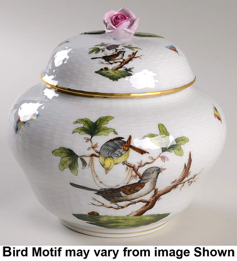Rothschild Bird (RO) Medium Ginger Jar & Lid by Herend-1