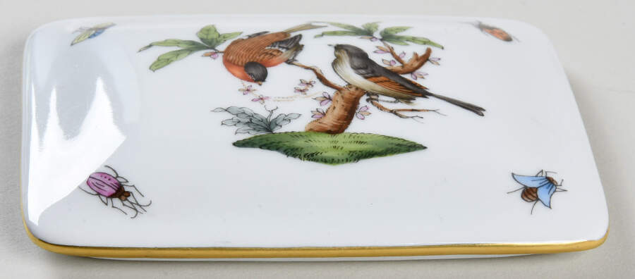 Rothschild Bird (RO) Lid for Cigarette Box by Herend-1