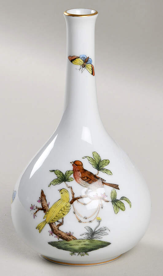 Rothschild Bird (RO) 5" Bud Vase by Herend-1