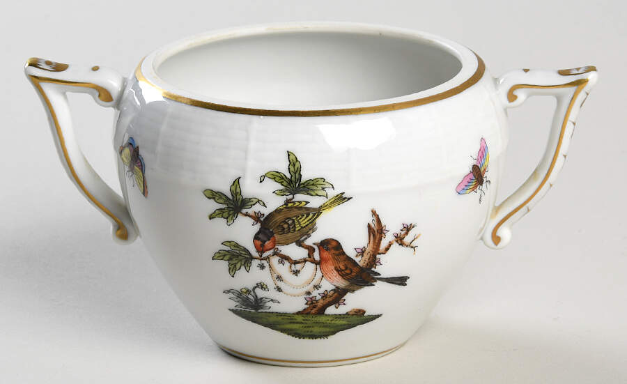Rothschild Bird (RO) Mini Sugar Bowl No Lid by Herend-1