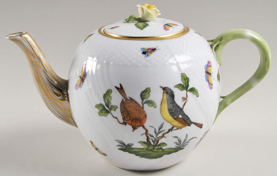 Rothschild Bird (RO) Teapot & Lid by Herend-1