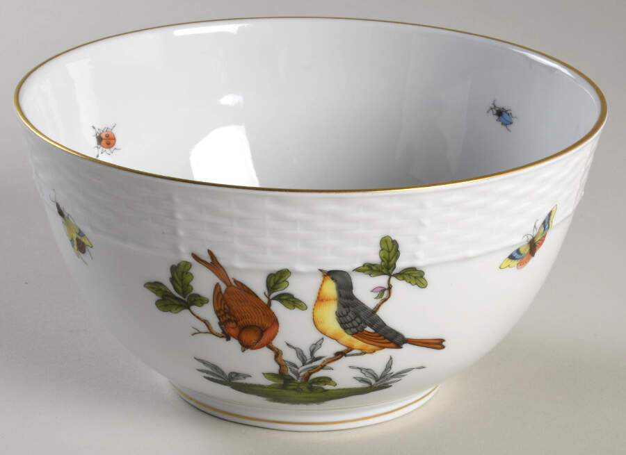 Rothschild Bird (RO) 6" Round Vegetable Bowl by Herend-1