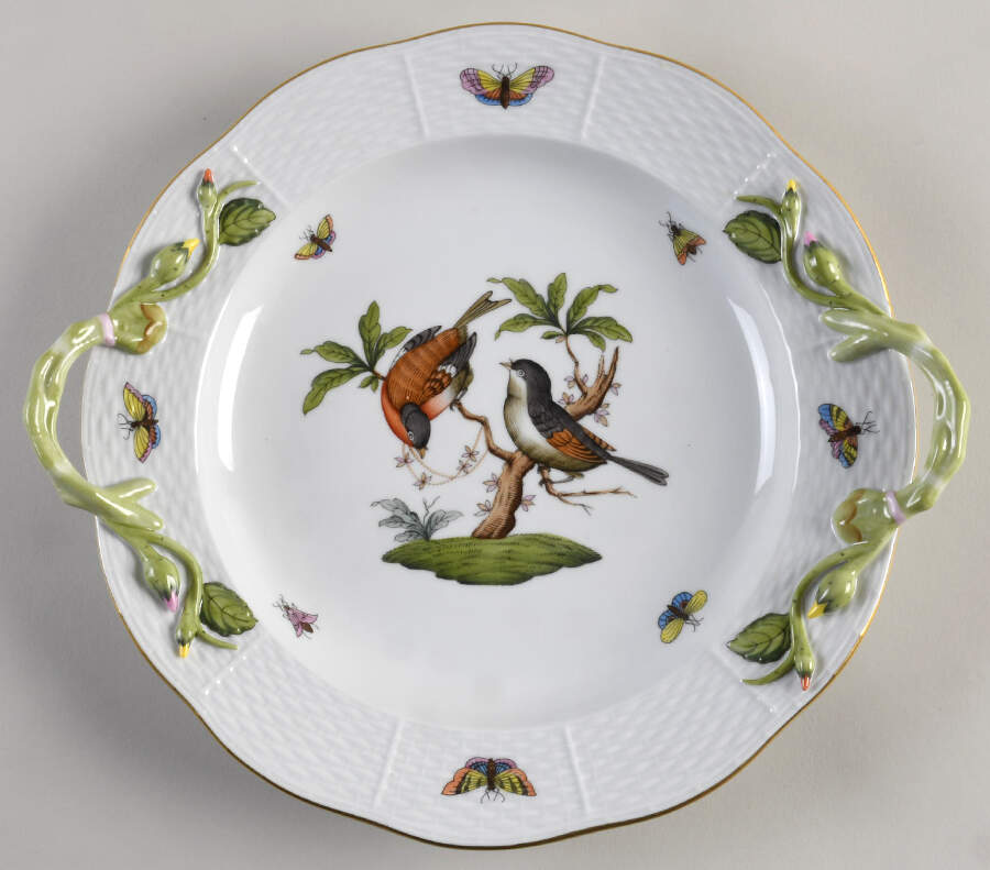 Rothschild Bird (RO) Handled Cake Plate by Herend-1
