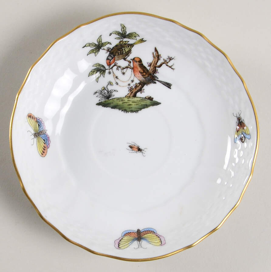 Rothschild Bird (RO) Saucer for Flat Cup by Herend-1