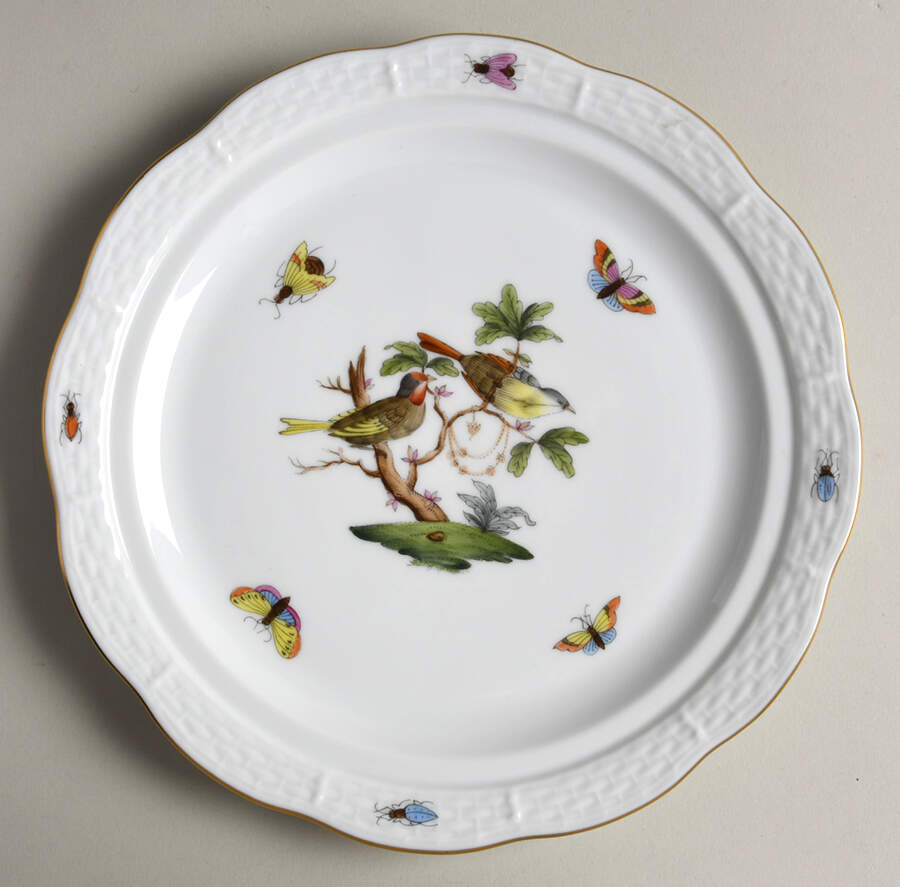 Rothschild Bird (RO) Muffin Dish No Lid by Herend-1